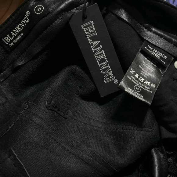 NWT BLANKNYC Women’s Franklin Leather High Rise Wide Leg Pants - Picture 8 of 13